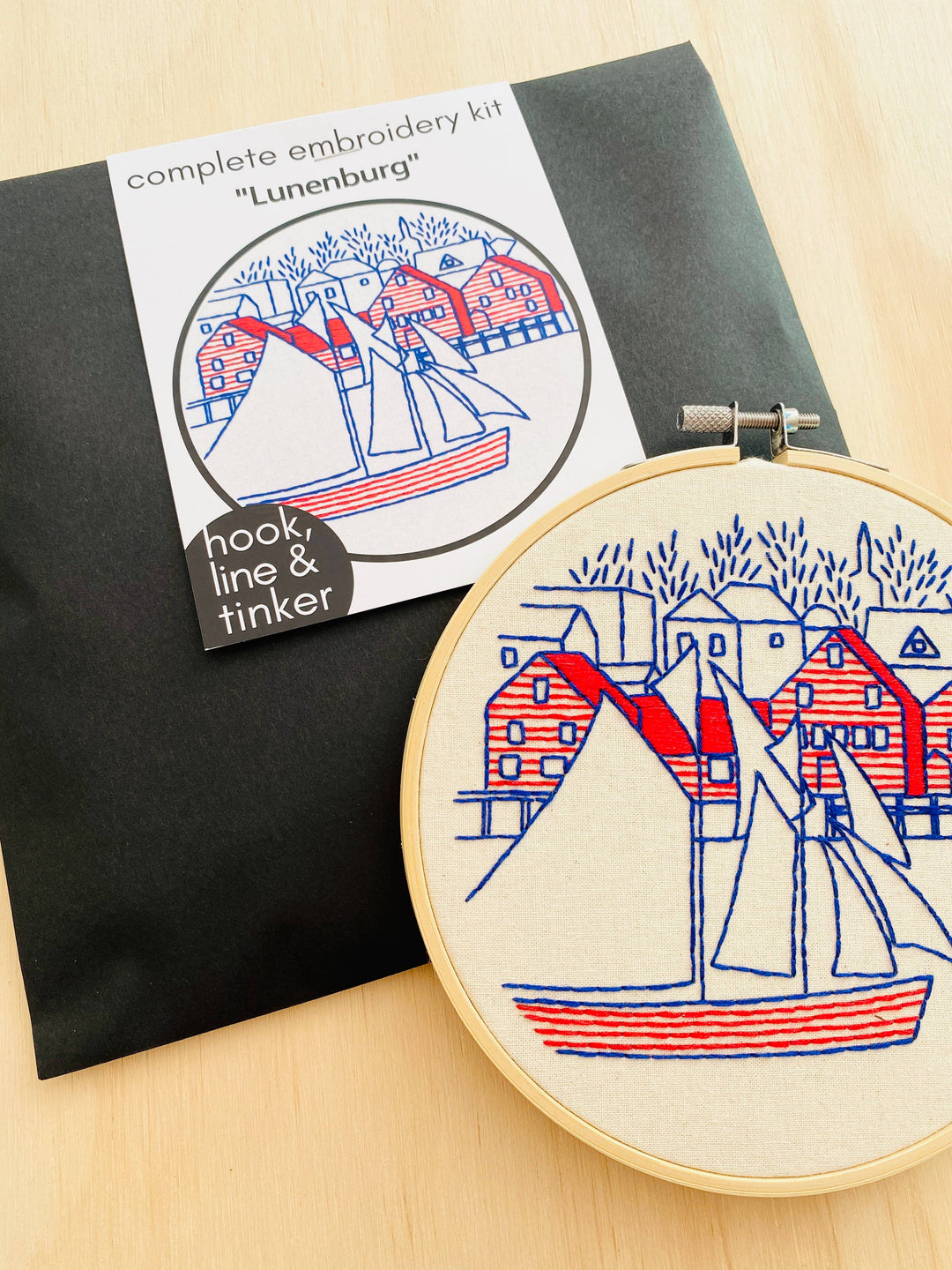 Hook, Line & Tinker Embroidery Kits Inc - Lunenburg Embroidery Kit