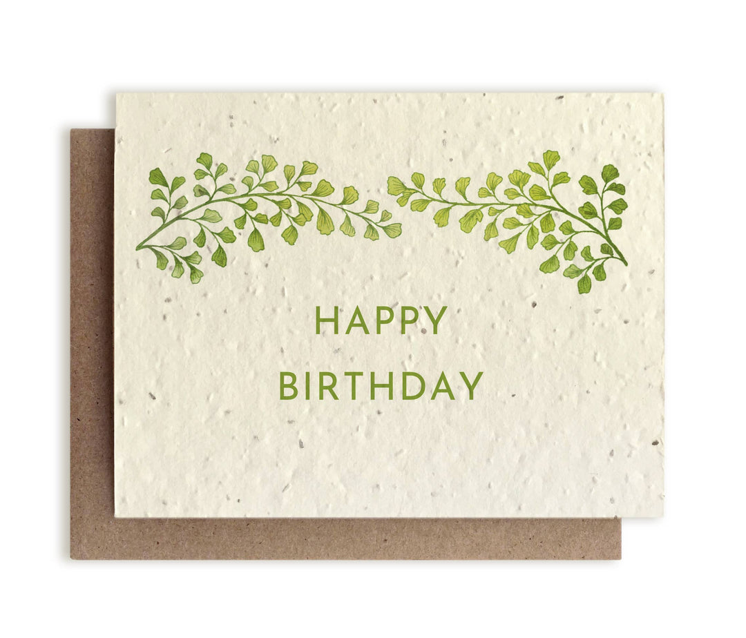 Happy Birthday Botanical Cards - Plantable Seed Paper