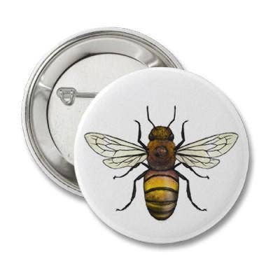 Honey Bee  1" Button Pins