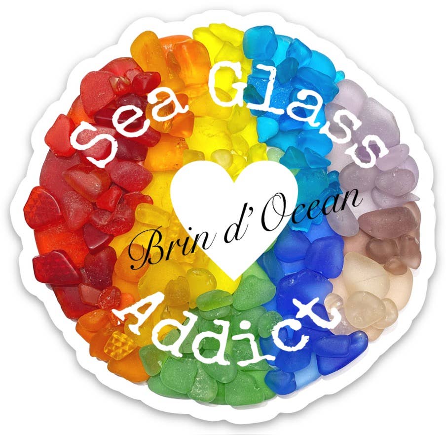 Brin d’Ocean - Waterproof Sticker, Sea Glass Addict, Vinyl Sticker