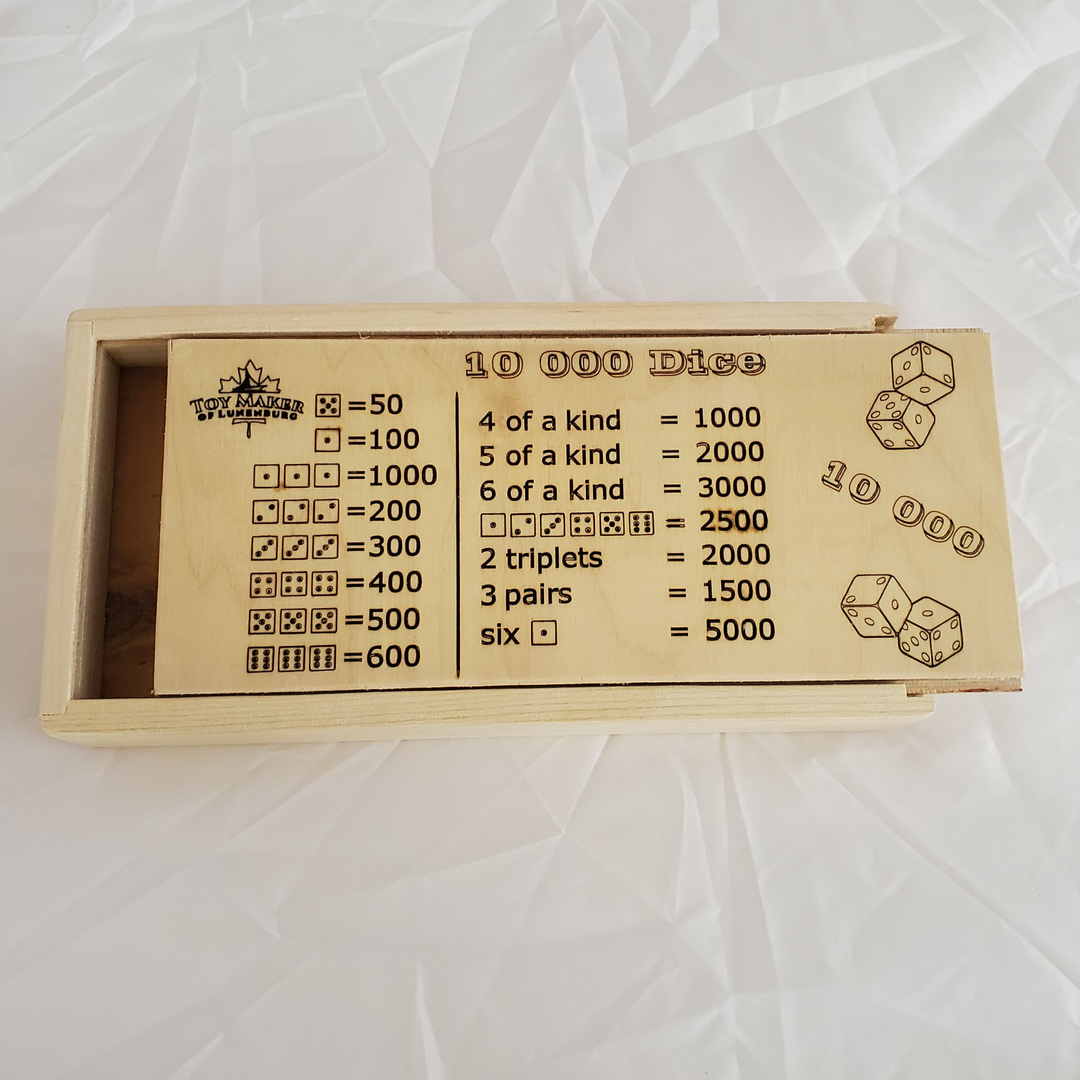 Toy Maker of Lunenburg - 10,000 Dice Game with Tray Box