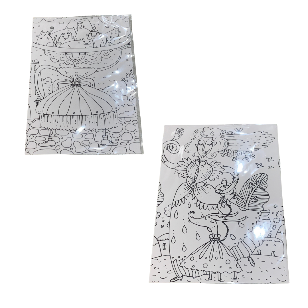 Large Colouring Packs - Glass & Glitter Designs