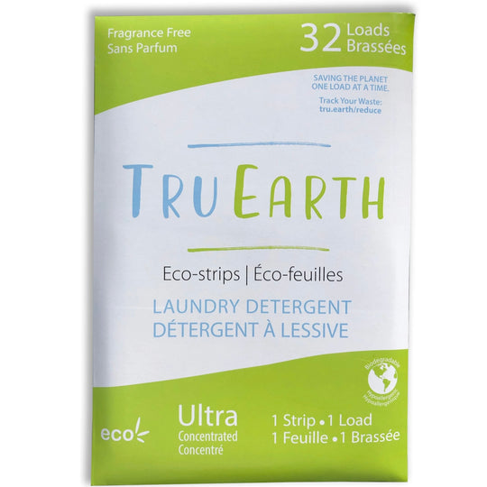 Tru Earth Eco-Strips Laundry Detergent Fragrance-Free No Packaging