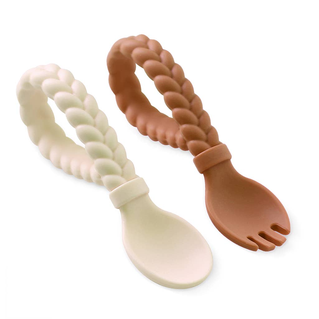 Itzy Ritzy - NEW Buttercream + Toffee Sweetie Spoons™ Spoon + Fork Set