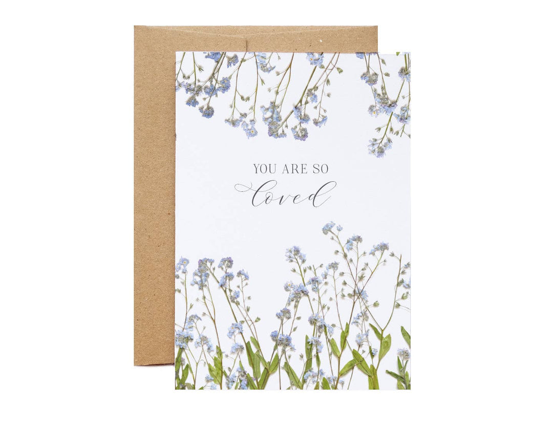 Seek & Bloom Creative Co. - Large Card, 5x7 - You Are So Loved, Forget me knots